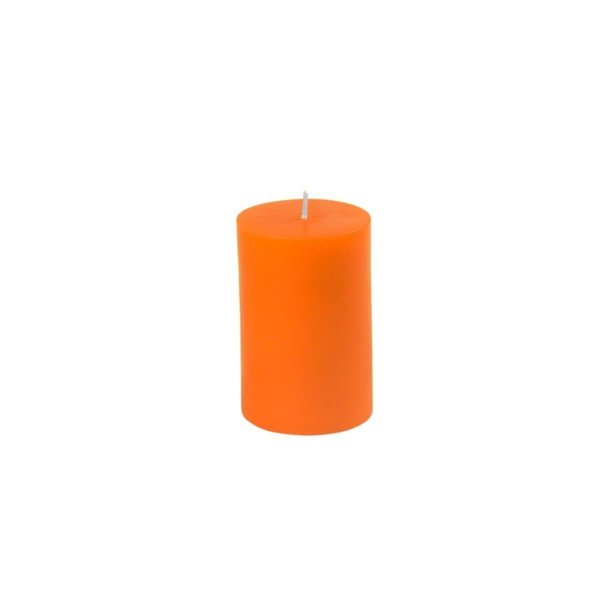 Vaser Designs 2 x 3 in. Orange Pillar Candle; VA1081247